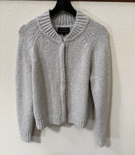 Banana Republic Sweater Women Small Cotton Merino Wool Button Down Jacket Beige