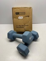 Pro Fitness Neoprene Dumbbells 2 x 6kg Fitness Exercise Weights Anti-Roll #392