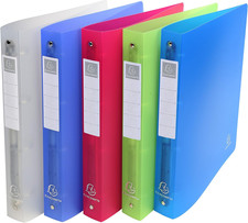 Exacompta Chromaline PP Semi Rigid Ring Binders A4 4 Ring 40 Mm Spine Single