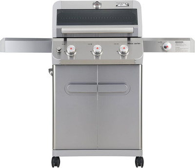 3+1 Outdoor Barbecue Stainless Steel Propane Gas Grill, 3 Burners & 1 Side Burne