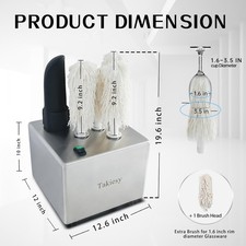 Commercial Glass Polishing Machine with 6 Microfiber Brushes