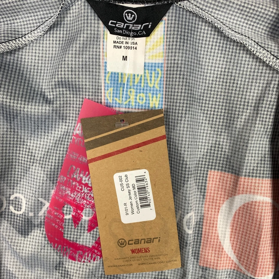 Canari Cycling Jersey and Bib Shorts Set Women's Medium Black Padded 2 Piece NWT - Image 2 of 4