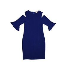 RICKIE FREEMAN TERI JON 460 Flounce Sleeve Cold-Shoulder Cocktail dress Size 2