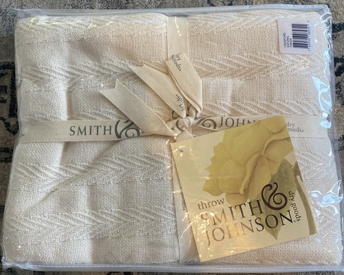 Neu Smith & Johnson Dry Goods Cranford Natur Überwurf 46" mal 60"