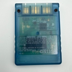 Sony PlayStation 2 PS2 OEM Memory Card (SCPH-10020) 8MB Transparent Blue Tested