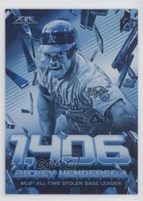 2020 Topps Fire Shattering Stats Blue Chip Rickey Henderson #SS-6 HOF