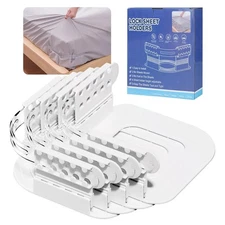 Bed Sheet Holders for Corners – Heavy Duty Fitted Sheet Holders with Anti-Sli...