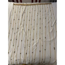 Croscill Home Gold Bead Curtain Bronze Window Treatment Tapestry Boho Glam
