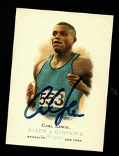 Carl Lewis Signed 2006 Allen & Ginter's Card - Olympian Long Jump