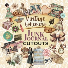 Vintage Ephemera Collage Junk Journal Cutout Book: 300 Images