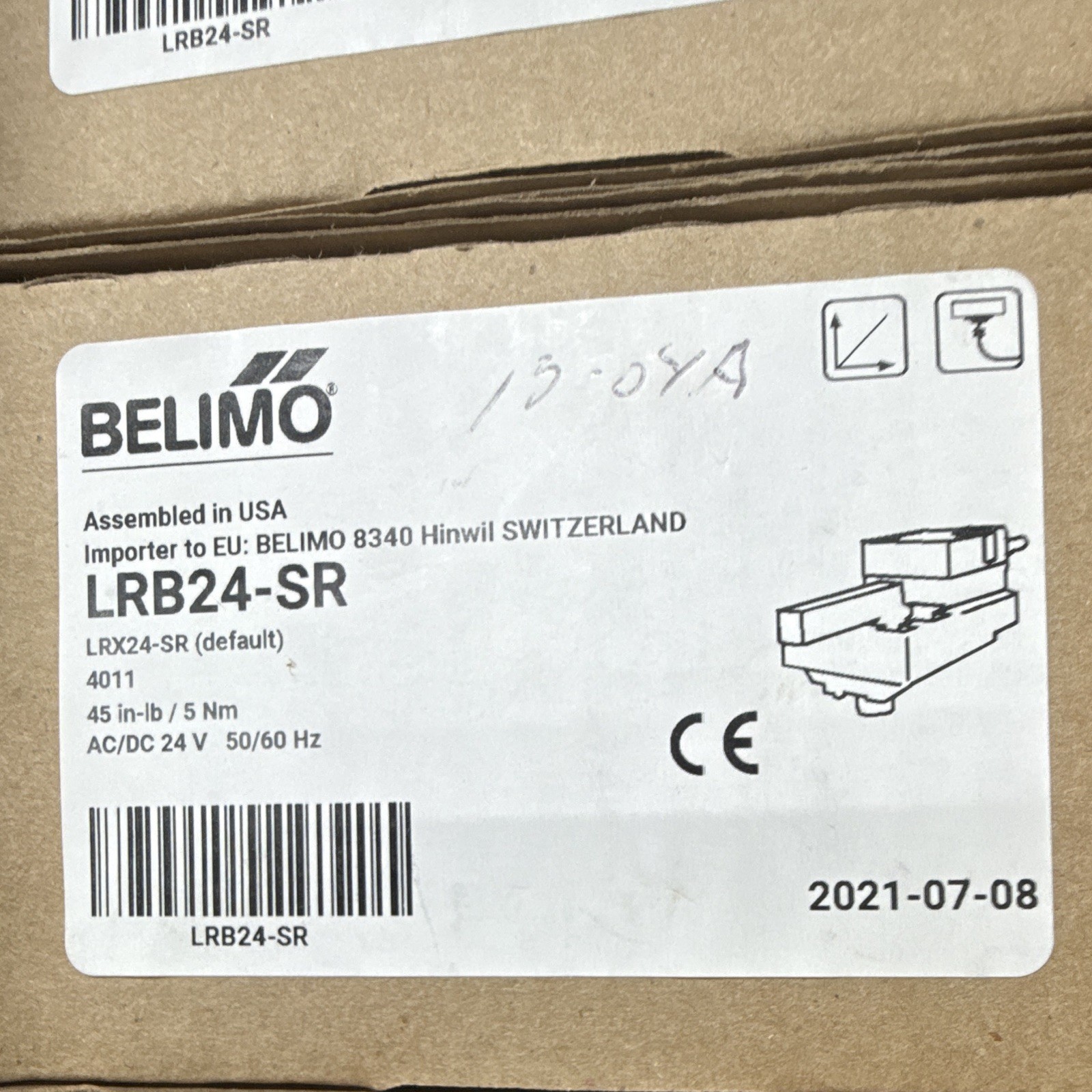 Belimo LF24-SR Actuator 24VAC/0-10VDC Control Unit