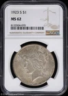 1923-S $1 Peace Silver Dollar NGC MS 62 | Uncirculated UNC