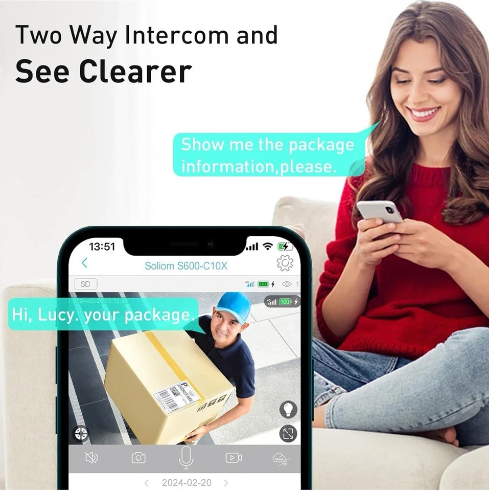 SOLIOM Security Cameras Wireless Solar Battery Outdoor, 5MP 4G LTE Cellular. - Image 3 of 4