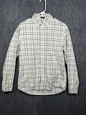 J Crew Flex Oxford Men’s Plaid Long Sleeve Collard Button Down Shirt Size M (170