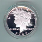 2024-S U.S. PEACE SILVER DOLLAR - ORIG. SLEEVE, BOX, CASE & COA - PROOF