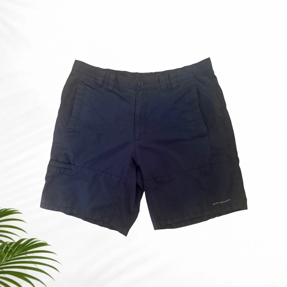 Columbia PFG Omni-Shade Cargo Fishing Shorts Navy Blue Men’s 38