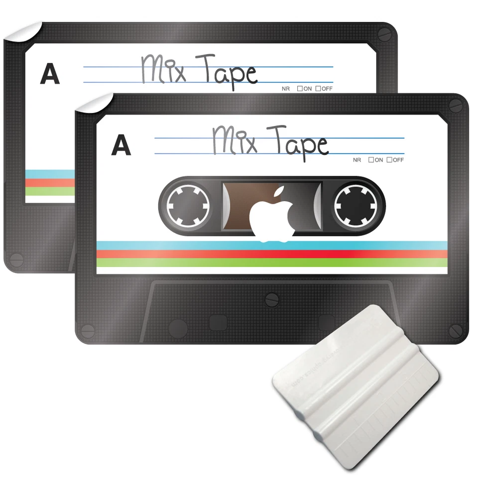 Macbook Air or Pro 13 in Vinyl Removable Skin - Fun- "Cassette Tape Look" - Image 2 of 3