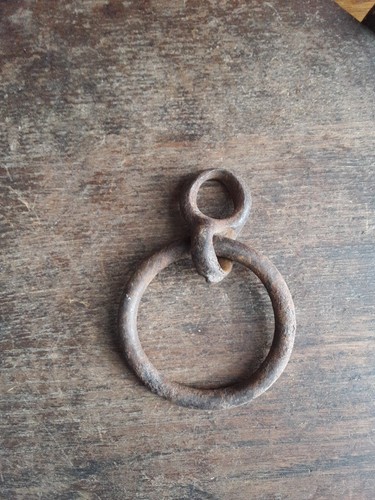 Antique Vintage Iron Ring 2.5" Ring - Picture 3 of 22