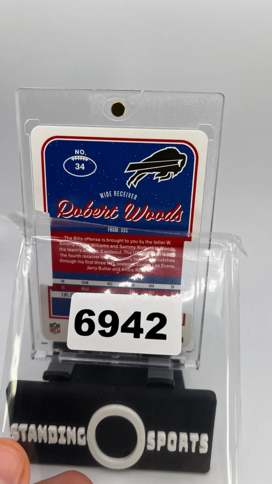 2016 Donruss Press Proof Refractor Die Cut Robert Woods 1/1 Bills Color Match - Image 4 of 4