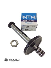 Delta LEFT Tilt Unisaw Tablesaw Arbor with Blade & Pulley Nut, 2 Bearings - NEW