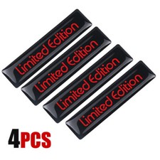 4x Limited Edition Logo Car Sticker Emblem Badge Decal Accessories Black & Red