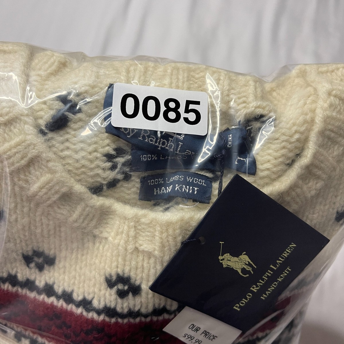 NWT Vtg 90s Polo Ralph Lauren Sweater Hand Knit 100% Lambs NWT Vtg 90s Polo Ralph Lauren Sweater Hand Knit 100% Lambs