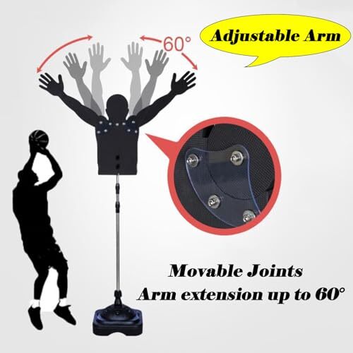 Basketball Dummy Defender Trainer, Height Adjustable Practice Defensive
