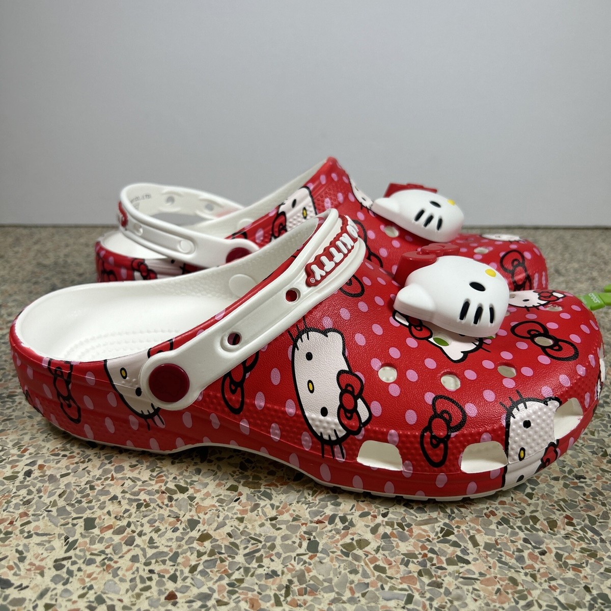 Crocs Hello Kitty Classic Clogs Red Size M7/W9 Adult 210575-90H | eBay