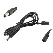 5.5x2.1mm Female Jack Socket To 5.5x2.1mm Male Plug CCTV DC Power Cable 1.5M/5FT