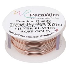 Wire, Tarnish Resistant ROSE GOLD Finished Copper 18 Gauge Round 4 Yard Spool