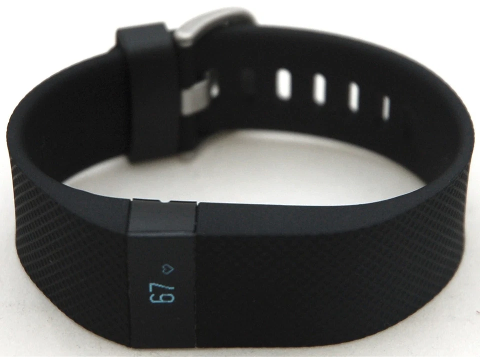 Fitbit Black SMALL Charge HR Wireless Activity Wristband Sleep Tracker BAND ONLY - Image 2 of 3
