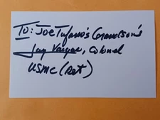 Jay R. Vargas Signed Index Card - Medal of Honor, MOH, Vietnam Vet