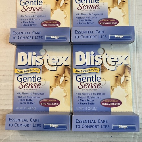 4 Blistex Gentle Sense Lip Moisturizer .15oz HypoAllergenic No Flavor Fragrance - Picture 2 of 8