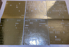 Creative Memories Gold Foil ABC 123 Sticker Number Alphabet 3 Partial Set Classy