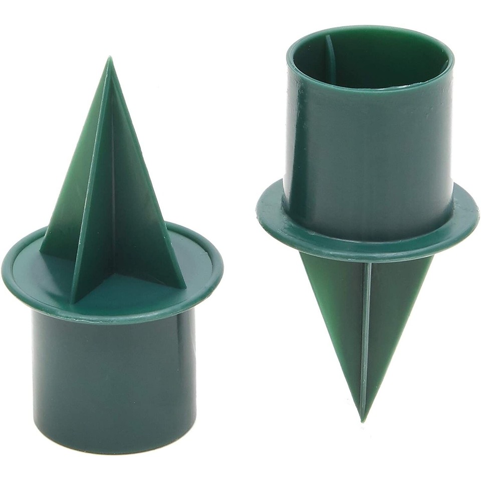 40 Pk Green Plastic Candle Holder Stakes for Weddings, Celebrations, 1