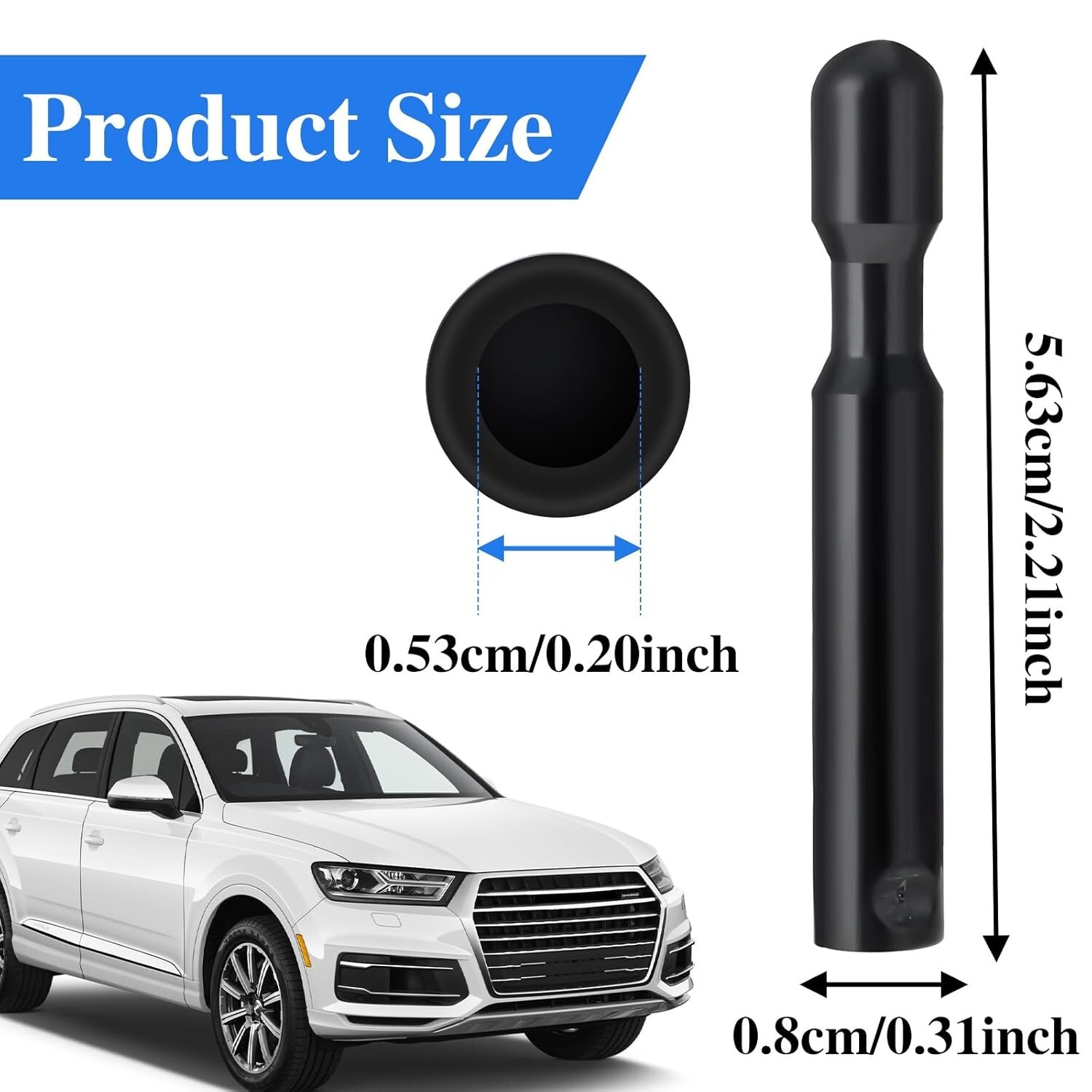 1 Pc or 2 Pc Car Door Lock Knobs for F-150, Black Replacement Pins for Most Cars