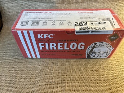 KFC Firelog 11 Herbs & Spices 2021 NEW Sealed Fire Log Enviro-Log NEW Sealed
