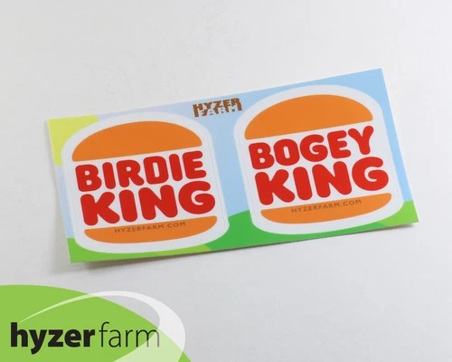 HYZER FARM "BIRDIE/BOGEY KING" VINYL LOGO STICKER sticker disc golf