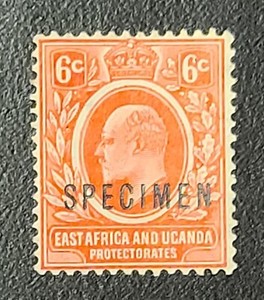 Kenya Uganda Tanganyika (KUT) KEVII East Africa Protectorate Specimen Stamp 6c