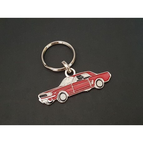 Schlüsselanhänger Profil Ford Mustang Hardtop Coupe (rot) - Bild 1 von 1
