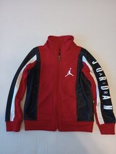 Jordan Boys Track Jacket Full Zip Long Sleeve Size 5-6 Yrs Red Nike basketball