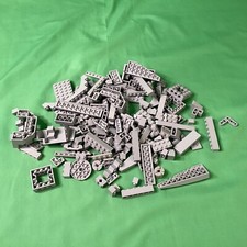 Half 1/2 pound of LEGO blocks hand sorted, 8 ounces bulk, GRAY bricks- Lot 2