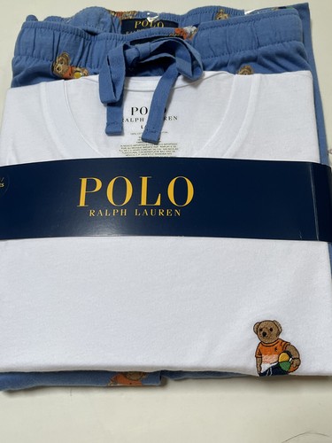 Polo Ralph Lauren Men PoloBear Blue Pajama Set Size Large - Picture 4 of 9