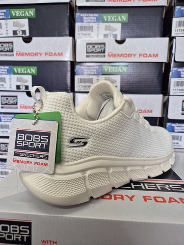 SKECHERS WOMENS SHOES WHITE LADIES MEMORY FOAM WALKING TRAINERS SKETCHERS 5 6 7 - Picture 4 of 12