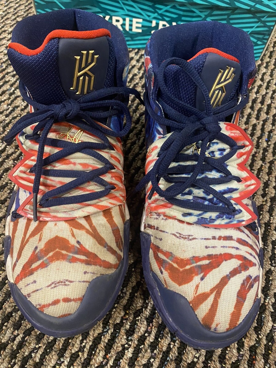 NIKE KYBRID S2 “WHAT THE USA” KYRIE IRVING SZ 7Y TIE DYE RED