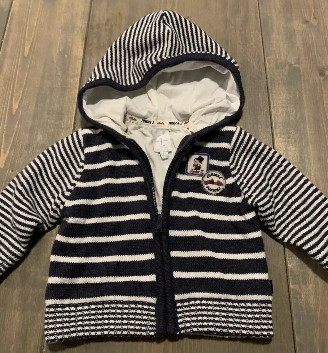 Jasper Conran Baby Boy s Long Sleeve Full Zip Striped Hooded