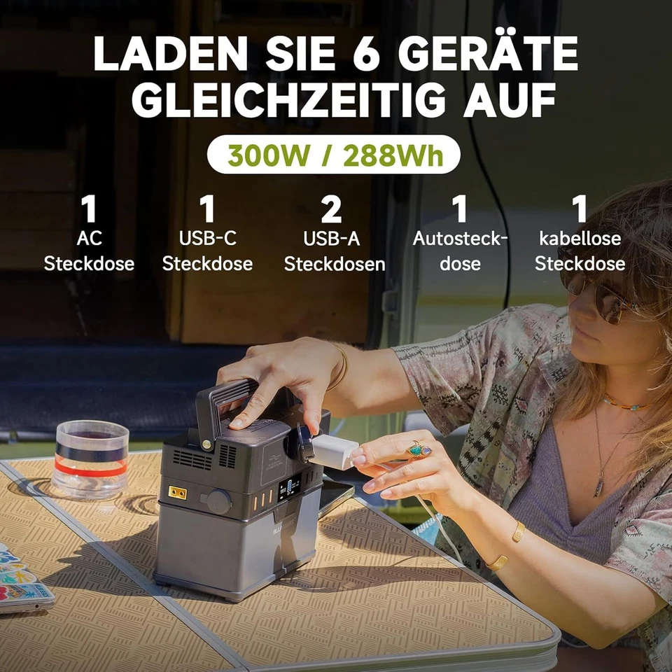 300W Portable Power Station 288Wh / 78000mAh Mobile Power Supply Generators - Image 3 of 4