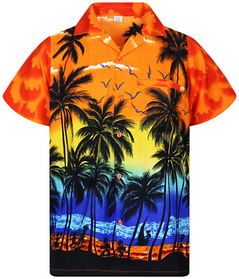 Funky Hawaiihemd Beach Orange Hawaiian Shirt