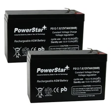 2 Pack: 12V 7Ah Rechargeable Battery Replacement for Acorn Stairlift Superglide