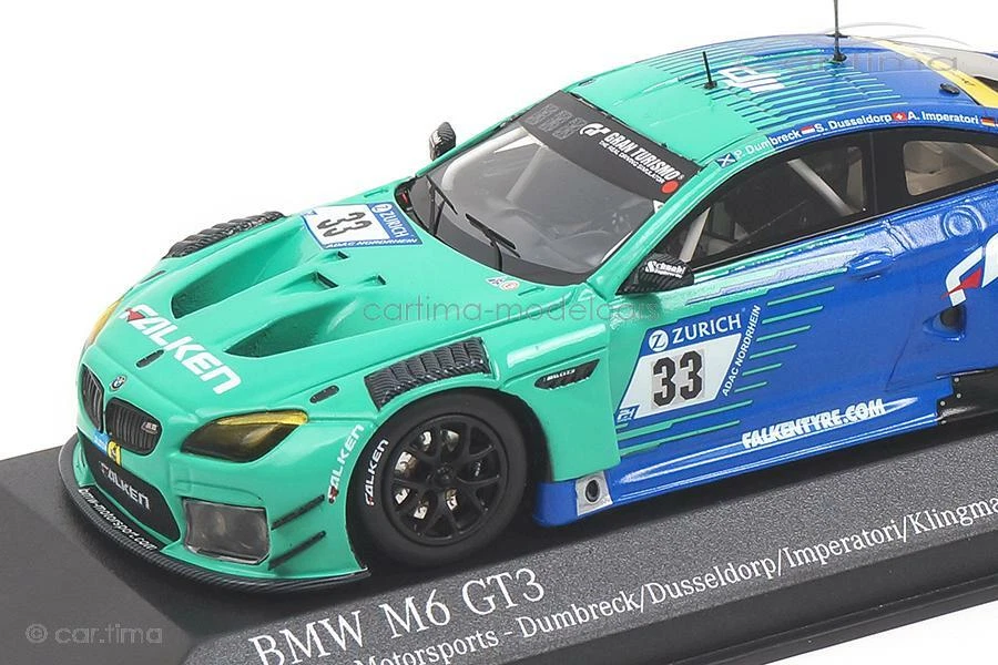 BMW M6 GT3 24H Nürburgring 2018 Falken Motorsport Minichamps 1:43 447182633 - Immagine 2 di 4